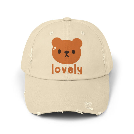 Unisex Distressed Cap lovely bear